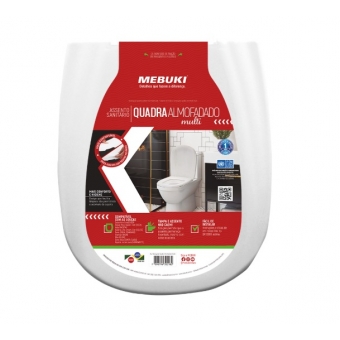 ASSENTO SANITÁRIO RETANGULAR ELEVADO 7,5CM