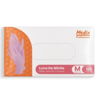 Luva de Nitrilo | Rosa