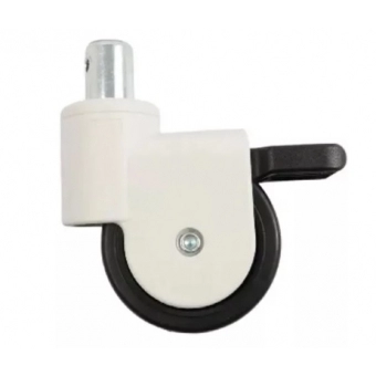 Rodizio Branco Com Bucha  p/ Cadeira De Banho D60