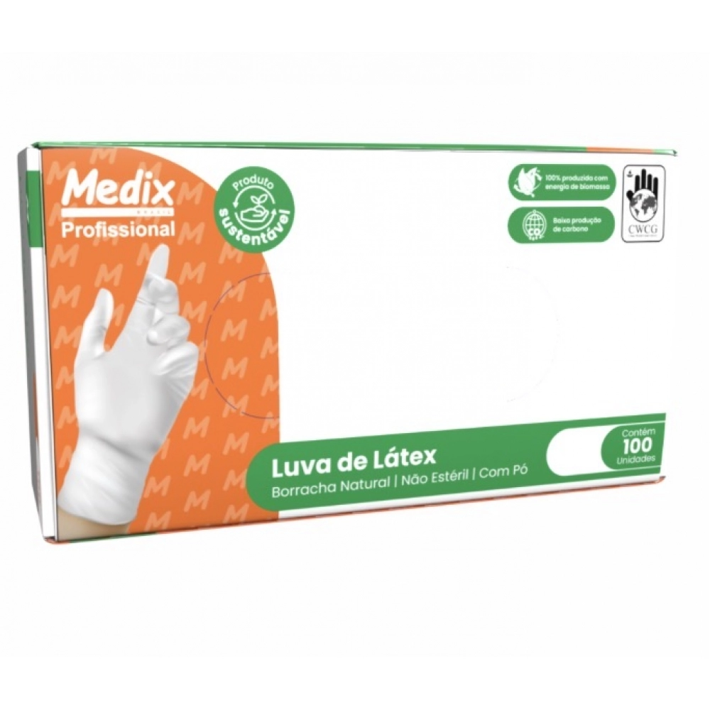 Luva de Látex Com Pó